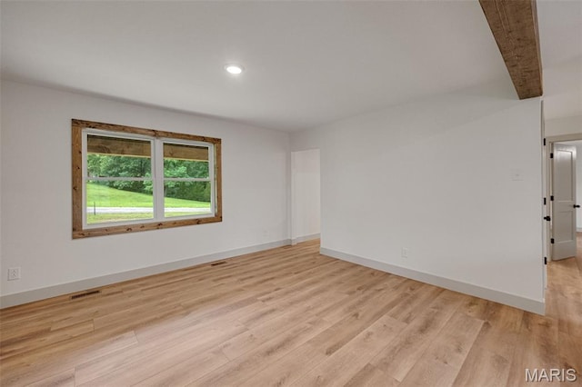 10293 Strange Rd, Potosi, MO 63664 - spare room with light wood finished floors and recessed lighting