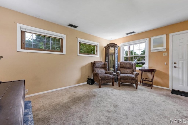 48 Marie Dr, Saint Charles, MO 63301 - sitting room featuring baseboards and carpet flooring