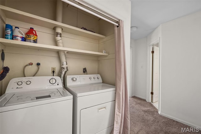 1302 S 10th, Saint Louis, MO 63104 - laundry area with carpet and washing machine and clothes dryer