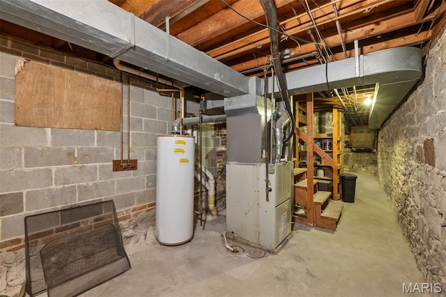 1302 S 10th, Saint Louis, MO 63104 - unfinished basement with water heater and heating unit