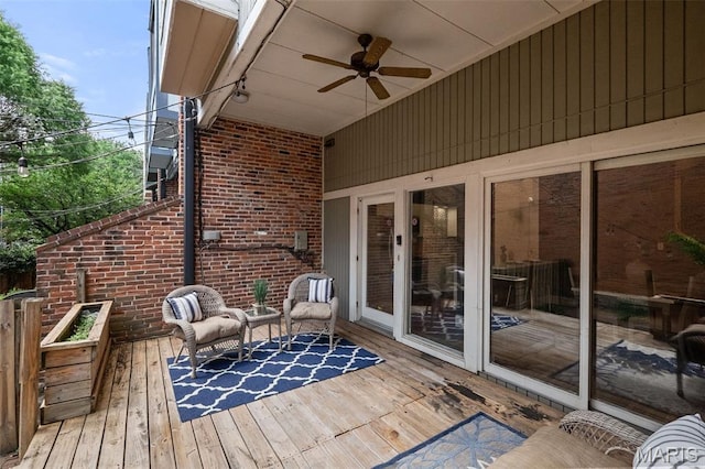 1302 S 10th, Saint Louis, MO 63104 - deck featuring ceiling fan