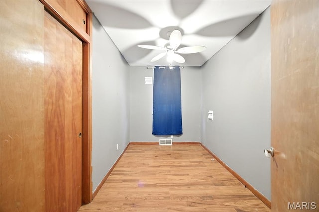 4934 Tiemann Ave, Saint Louis, MO 63123 - hall with light wood-style flooring and baseboards