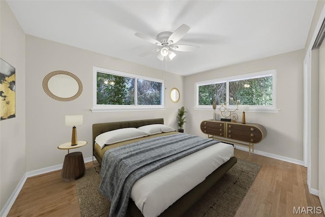 3 Cardigan Ln, Saint Louis, MO 63135 - bedroom featuring wood finished floors and a ceiling fan