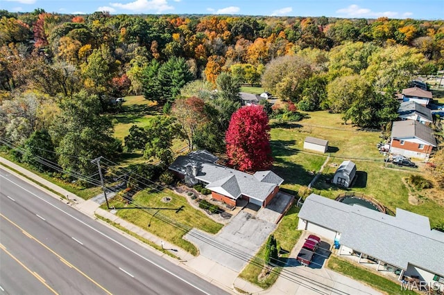 4831 S State Route 159, Glen Carbon, IL 62034 - aerial view of a heavily wooded area
