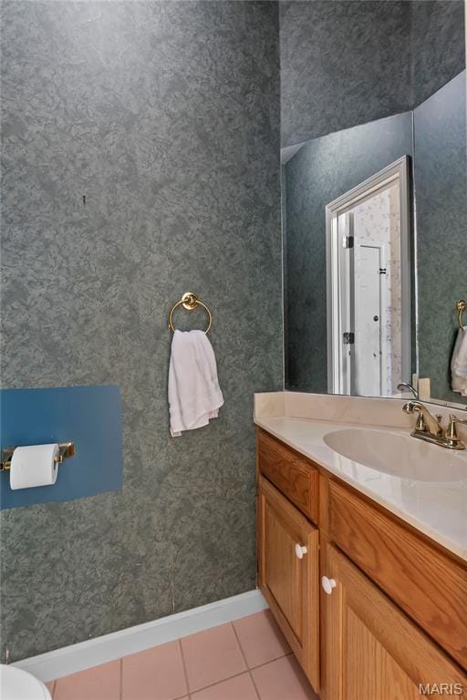 2615 Saddle Ridge Ln, Cape Girardeau, MO 63701 - bathroom with vanity and tile patterned floors