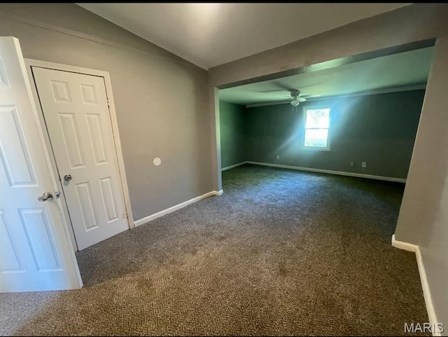 1115 Saint Michael Dr, Cahokia, IL 62206 - carpeted empty room with a ceiling fan and lofted ceiling
