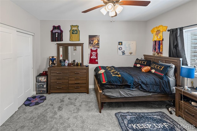 2626 Waldon Ln, Belleville, IL 62221 - bedroom featuring carpet flooring and a ceiling fan