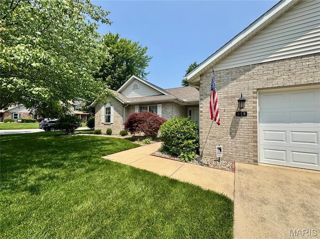 829 Clemson Ave, Fairview Heights, IL 62208 - view of property exterior with a lawn and stone siding