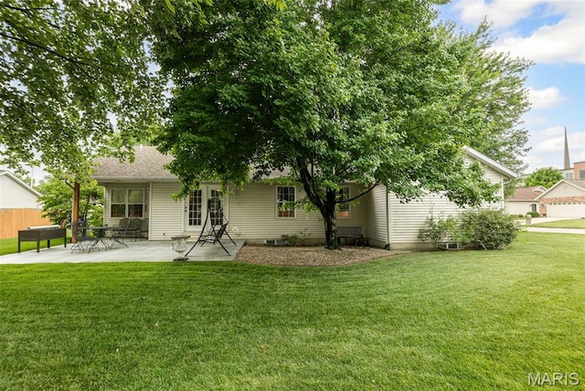 829 Clemson Ave, Fairview Heights, IL 62208 - rear view of property featuring a lawn and a patio