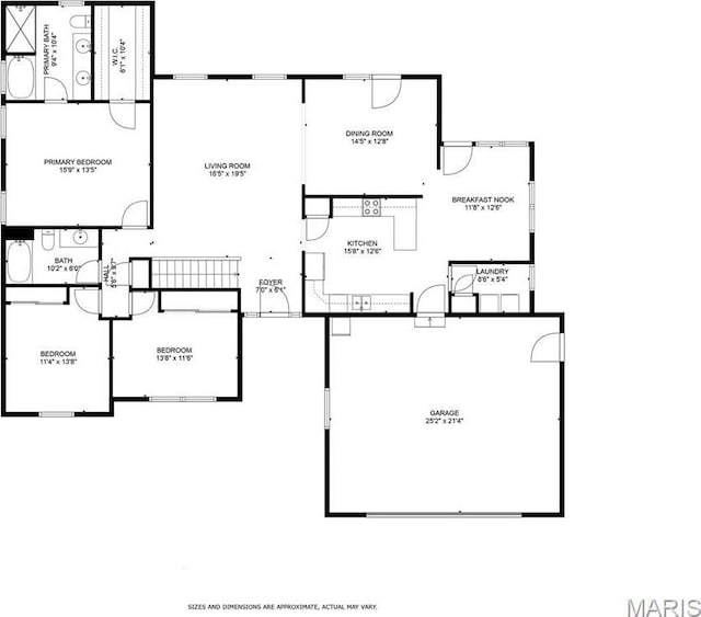 829 Clemson Ave, Fairview Heights, IL 62208 - view of floor plan / room layout