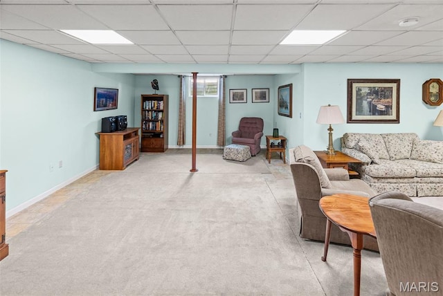 829 Clemson Ave, Fairview Heights, IL 62208 - living area featuring a drop ceiling
