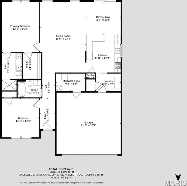 1575 Hickory Lndg, De Soto, MO 63020 - view of property floor plan