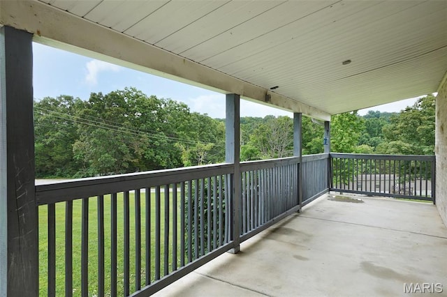 351 Orion Dr, De Soto, MO 63020 - balcony with a forest view