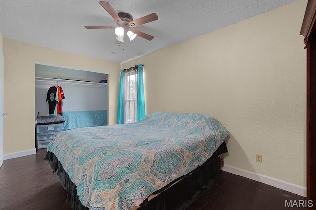 351 Orion Dr, De Soto, MO 63020 - bedroom with wood finished floors and a ceiling fan