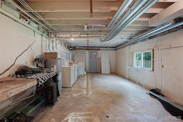 351 Orion Dr, De Soto, MO 63020 - below grade area with independent washer and dryer and gas water heater