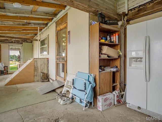 1767 Ames Rd, Prairie Du Rocher, IL 62277 - basement featuring white refrigerator with ice dispenser