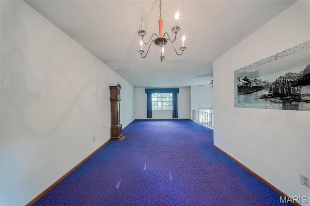 10820 Clayton Ct, Rolla, MO 65401 - interior space featuring a chandelier and carpet flooring