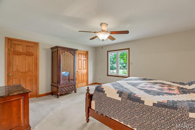 10 Rio Vista Dr, Frontier Township, MO 63303 - bedroom featuring light colored carpet and a ceiling fan