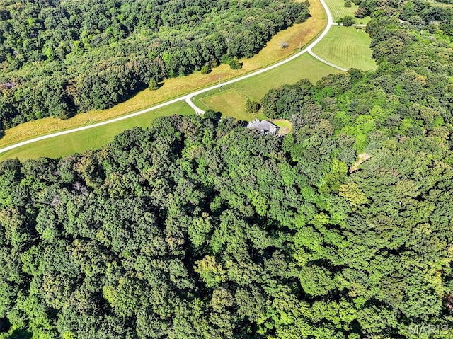 23827 Falcon Ridge Rd, Warrenton, MO 63383 - aerial view of property and surrounding area with a forest