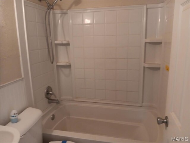 4664 Pogue Dr, House Springs, MO 63051 - full bathroom featuring toilet and shower / bath combination