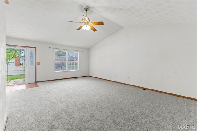 3779 Michael John Dr, Swansea, IL 62226 - carpeted spare room featuring ceiling fan and vaulted ceiling