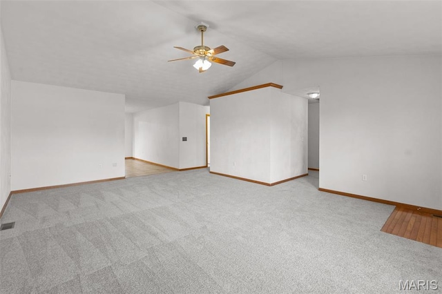 3779 Michael John Dr, Swansea, IL 62226 - bonus room with ceiling fan, lofted ceiling, and carpet floors