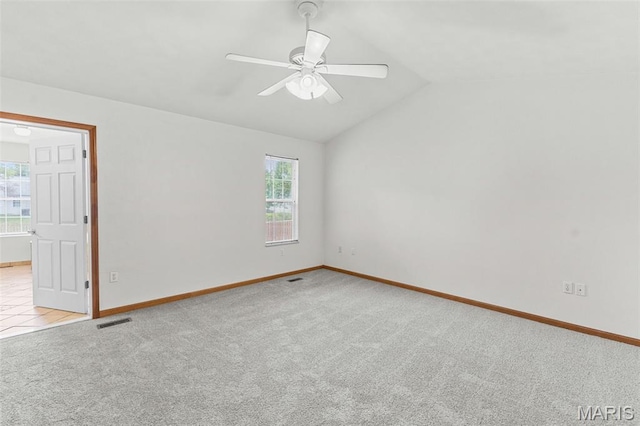 3779 Michael John Dr, Swansea, IL 62226 - carpeted spare room with plenty of natural light, lofted ceiling, and ceiling fan