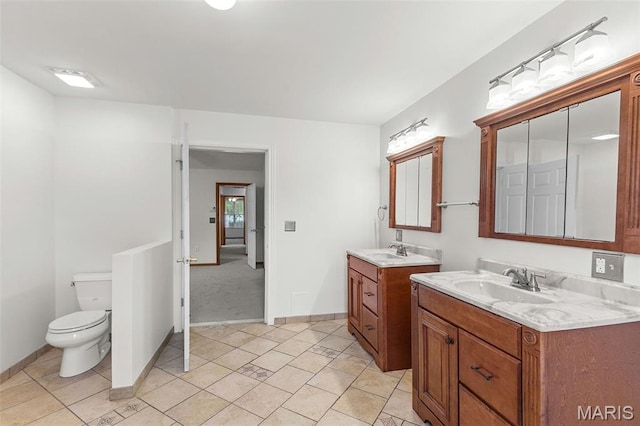 3779 Michael John Dr, Swansea, IL 62226 - bathroom with two vanities and tile patterned flooring