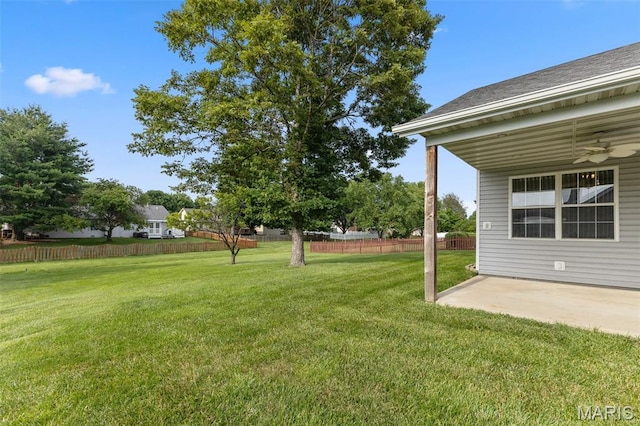 3779 Michael John Dr, Swansea, IL 62226 - view of yard featuring a ceiling fan and a patio area