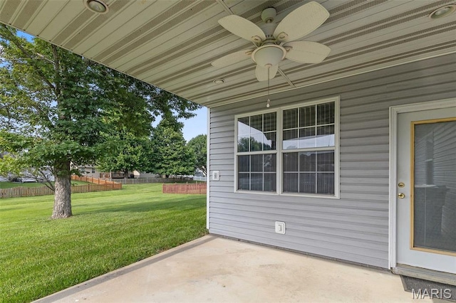 3779 Michael John Dr, Swansea, IL 62226 - view of patio featuring a ceiling fan