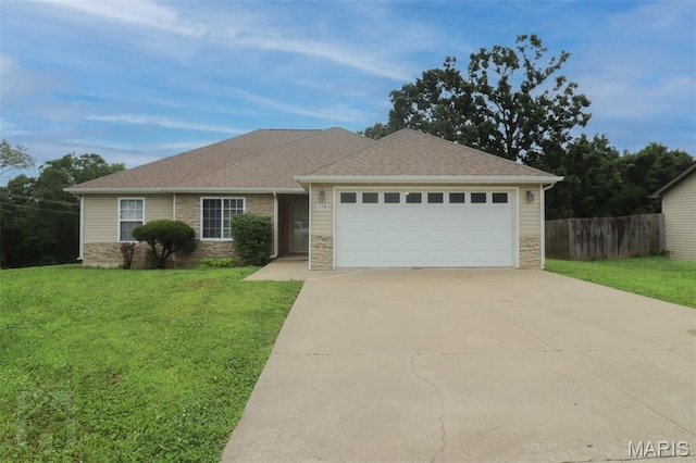 278 Settlers Pass, Waynesville, MO 65583 - ranch-style home featuring a garage, driveway, and stone siding