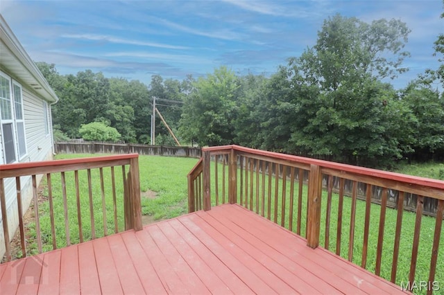 278 Settlers Pass, Waynesville, MO 65583 - deck with a fenced backyard and view of scattered trees