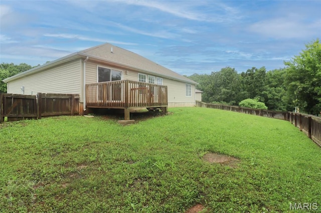 278 Settlers Pass, Waynesville, MO 65583 - back of property featuring a fenced backyard and a deck
