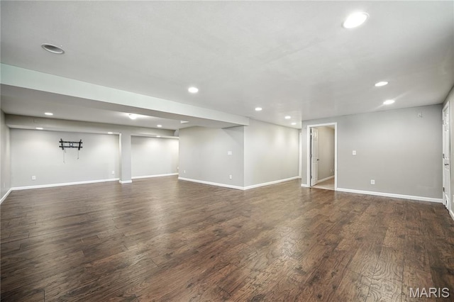 1408 Elm Tree Rd, Troy, MO 63379 - finished below grade area with recessed lighting and dark wood finished floors