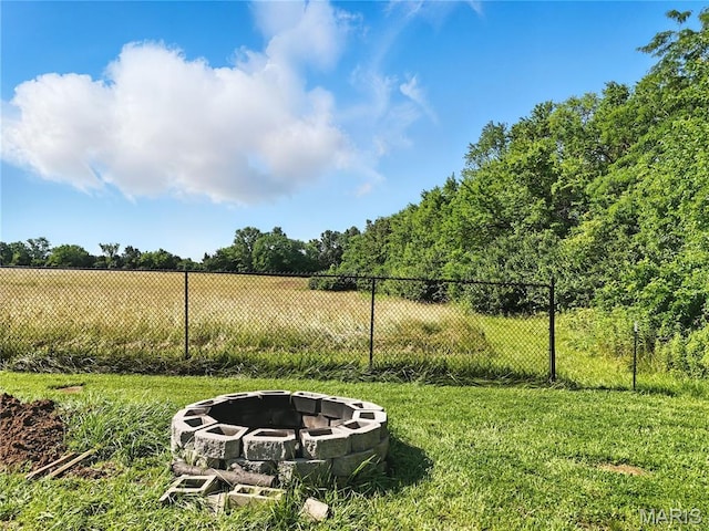 1408 Elm Tree Rd, Troy, MO 63379 - view of yard with a fire pit and a view of rural / pastoral area
