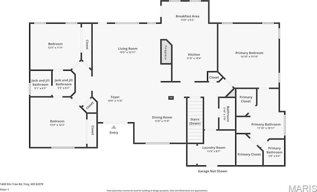1408 Elm Tree Rd, Troy, MO 63379 - view of home floor plan