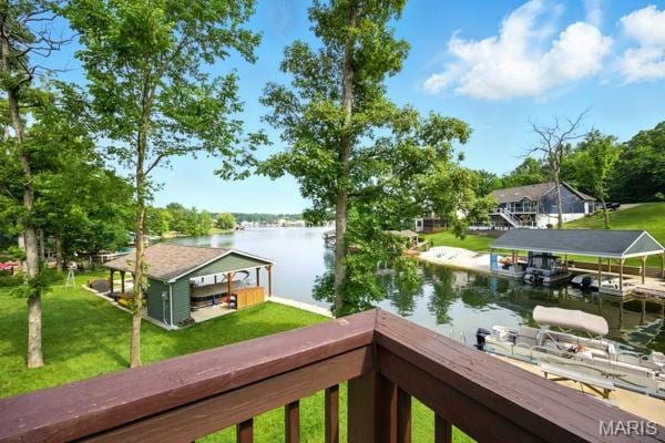 5 Sherman Ct, Hillsboro, MO 63050 - water view featuring a dock