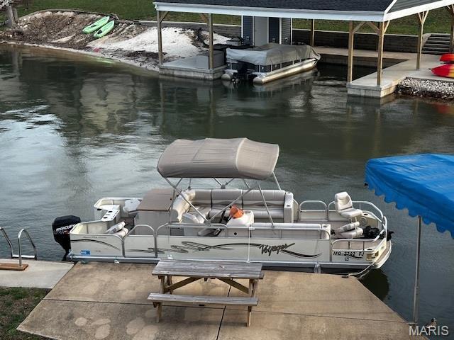 5 Sherman Ct, Hillsboro, MO 63050 - dock with a water view and boat lift
