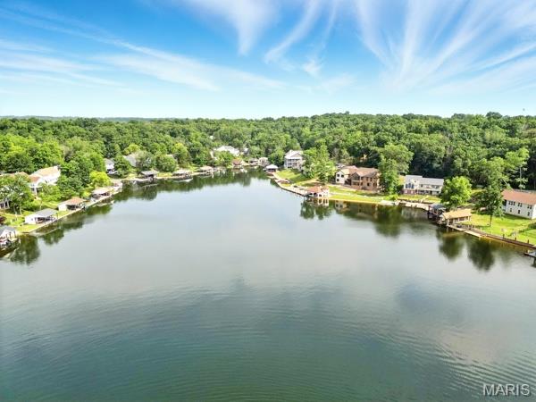 5 Sherman Ct, Hillsboro, MO 63050 - aerial view of a large body of water and a heavily wooded area