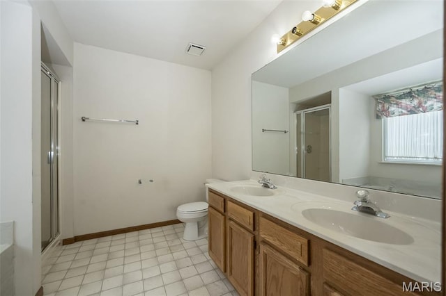425 Bluffview Hts, Arnold, MO 63010 - full bathroom with an enclosed shower and double vanity