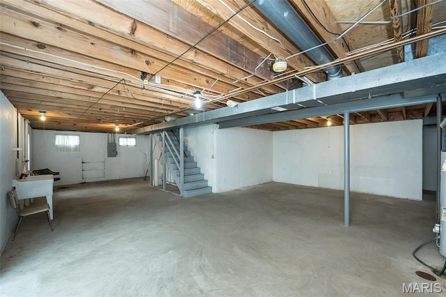 425 Bluffview Hts, Arnold, MO 63010 - below grade area featuring stairs and electric panel