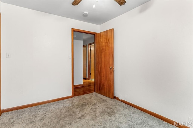 715 S A St, Farmington, MO 63640 - spare room featuring carpet flooring and a ceiling fan
