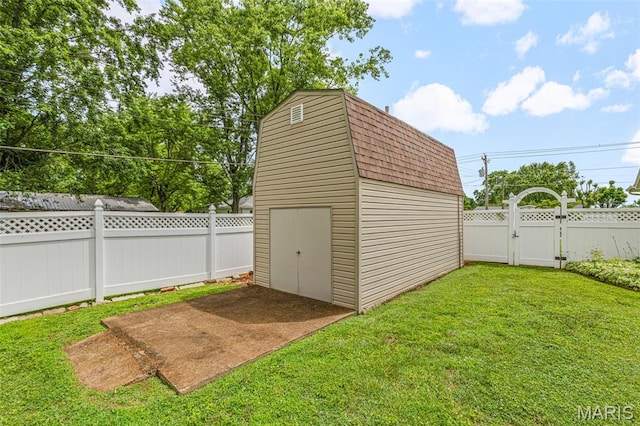 715 S A St, Farmington, MO 63640 - view of shed with a gate and a fenced backyard