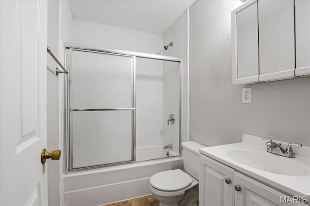 14 Lillian Dr, Belleville, IL 62226 - full bath featuring vanity, enclosed tub / shower combo, and a textured wall