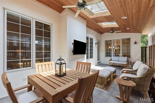 248 Gay Ave, Clayton, MO 63105 - view of patio / terrace featuring ceiling fan, outdoor lounge area, and outdoor dining space