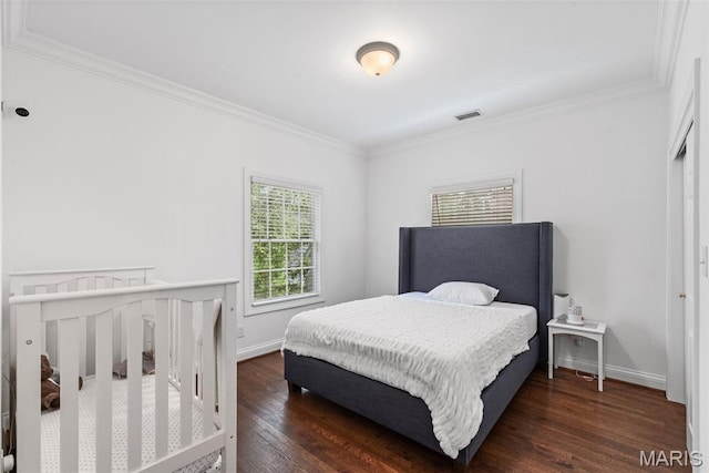 248 Gay Ave, Clayton, MO 63105 - bedroom with crown molding and wood finished floors