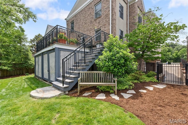 248 Gay Ave, Clayton, MO 63105 - back of house with stairs and brick siding