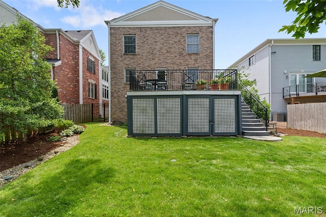 248 Gay Ave, Clayton, MO 63105 - rear view of property featuring stairs and brick siding