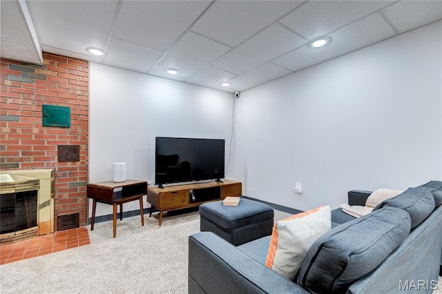 67 Kings Dr, Florissant, MO 63034 - living room with carpet flooring and recessed lighting
