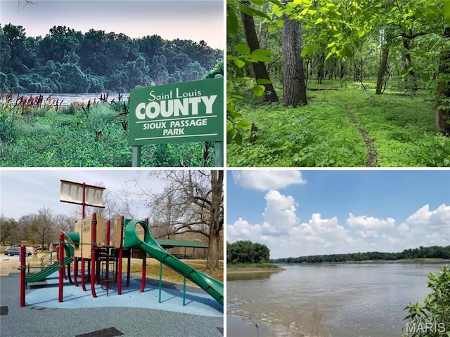 67 Kings Dr, Florissant, MO 63034 - community play area with a water view